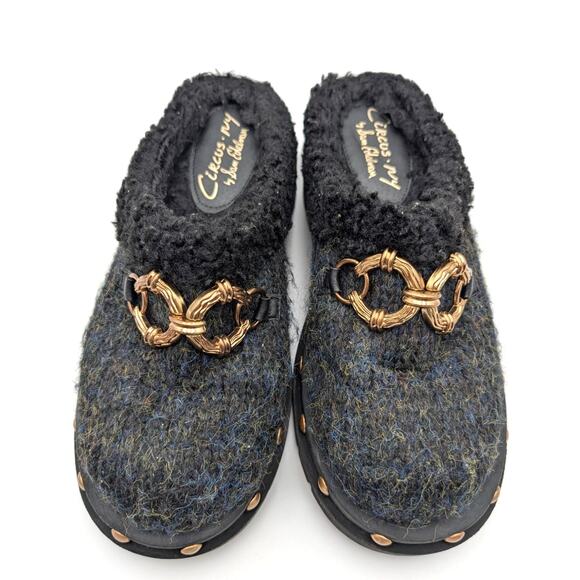 Circus NY Annie Faux Shearling Lined Clog Women's Black Size US7.5M EU38 - Picture 3 of 11